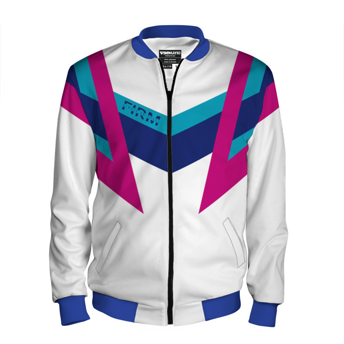 Мужской бомбер 3D Firm белый спортик фото