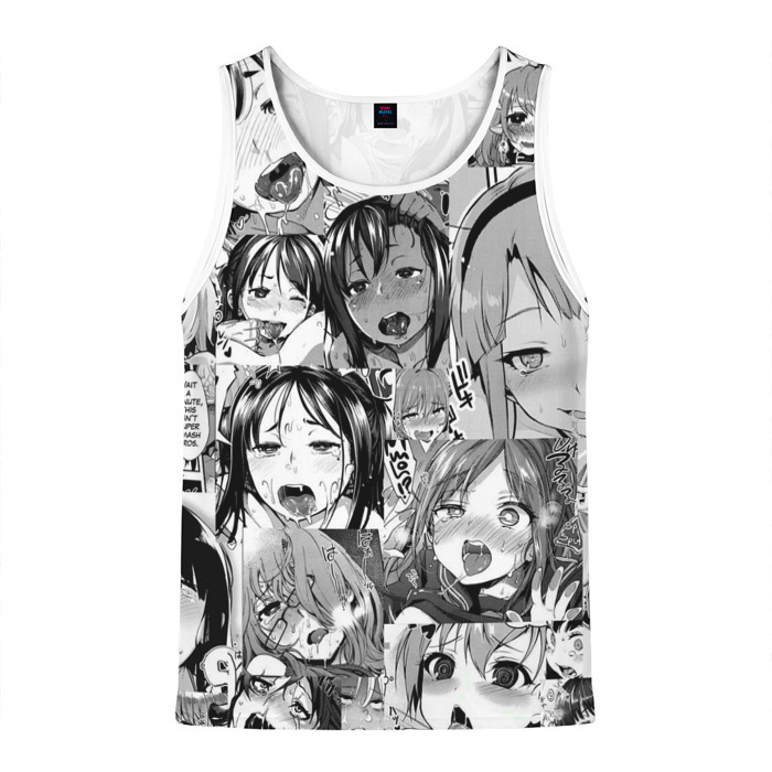 Мужская майка 3D Ахегао паттерн фото