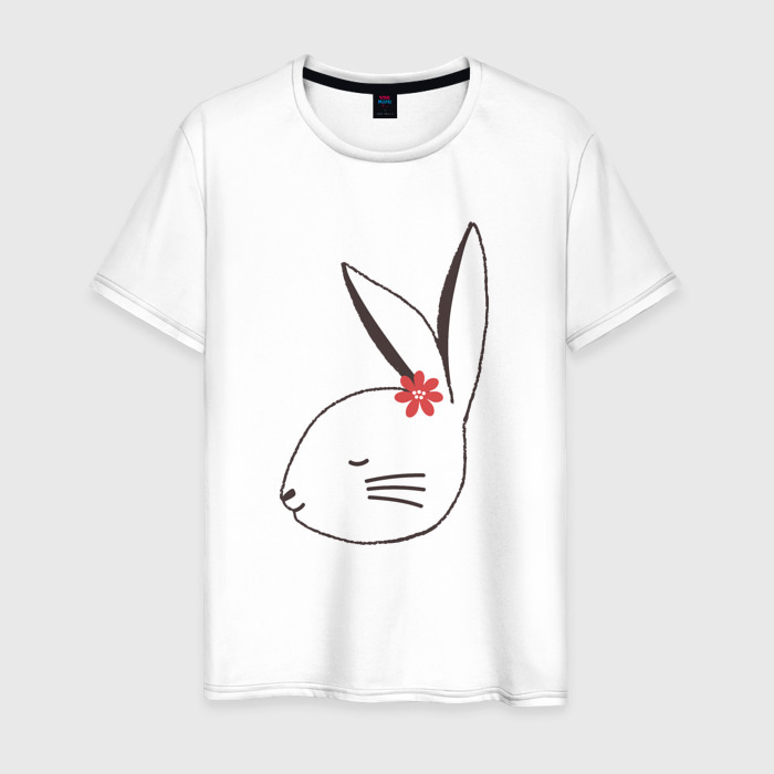 Мужская футболка хлопок Милая крольчиха фото