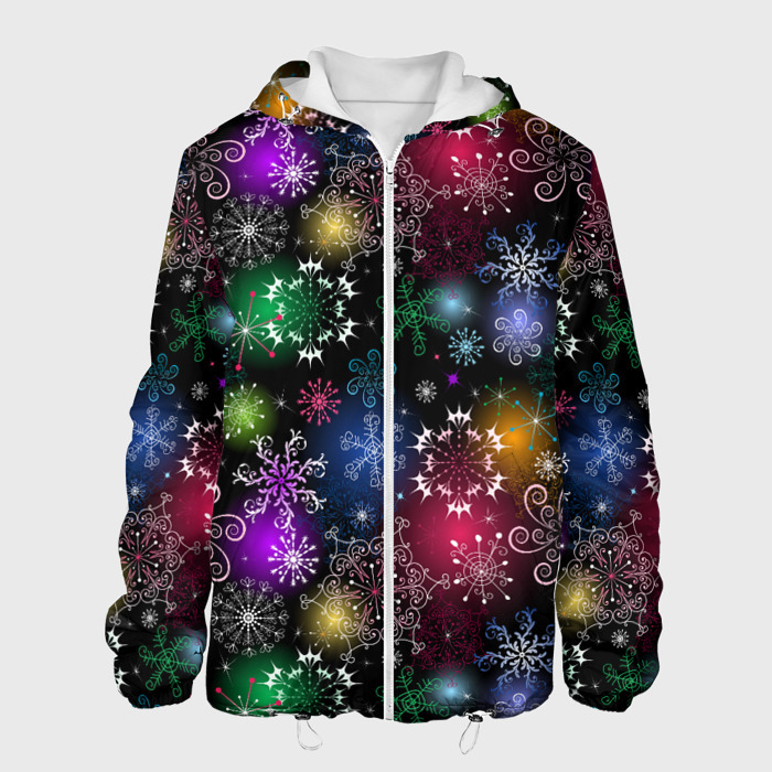 Мужская куртка 3D Разноцветные узоры фото