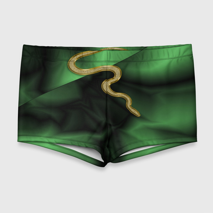 Мужские купальные плавки 3D Золотая змейка фото