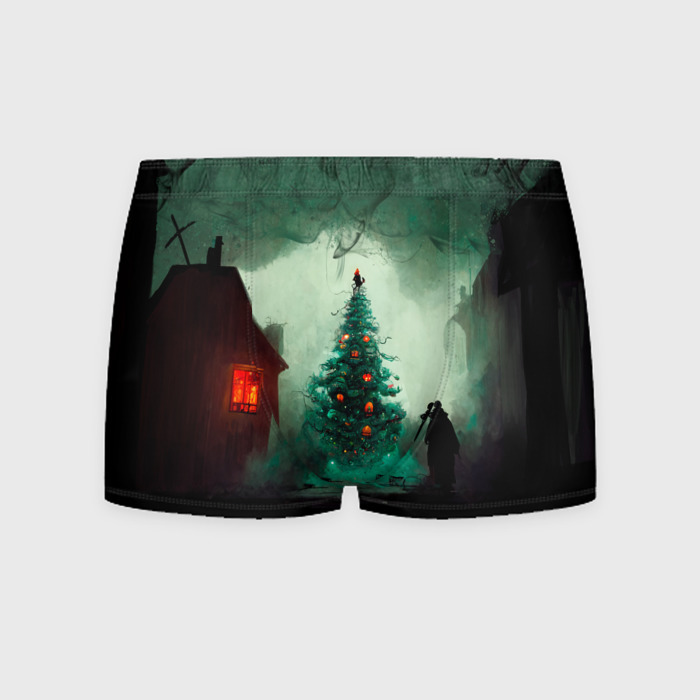 Мужские трусы 3D Тёмное рождество фото