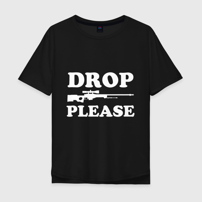 Мужская футболка хлопок Oversize Drop AWP Please фото