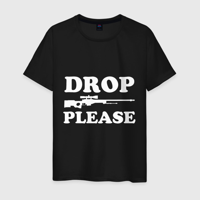 Мужская футболка хлопок Drop AWP Please фото