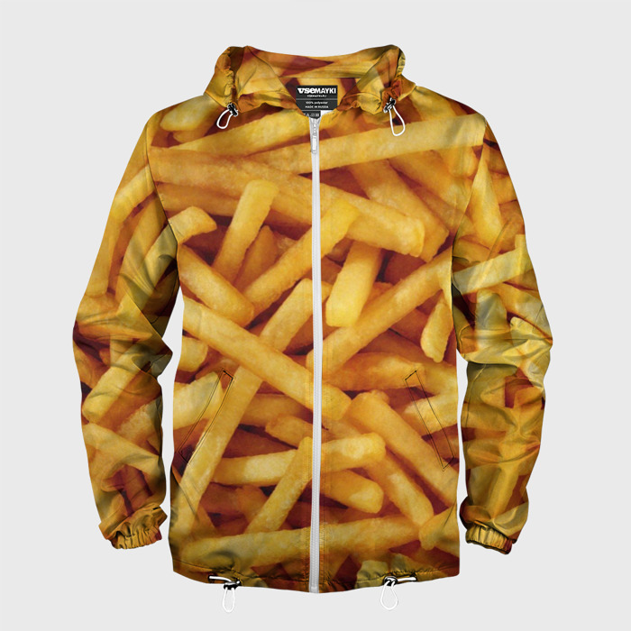 Мужская ветровка 3D Картошка фри фото