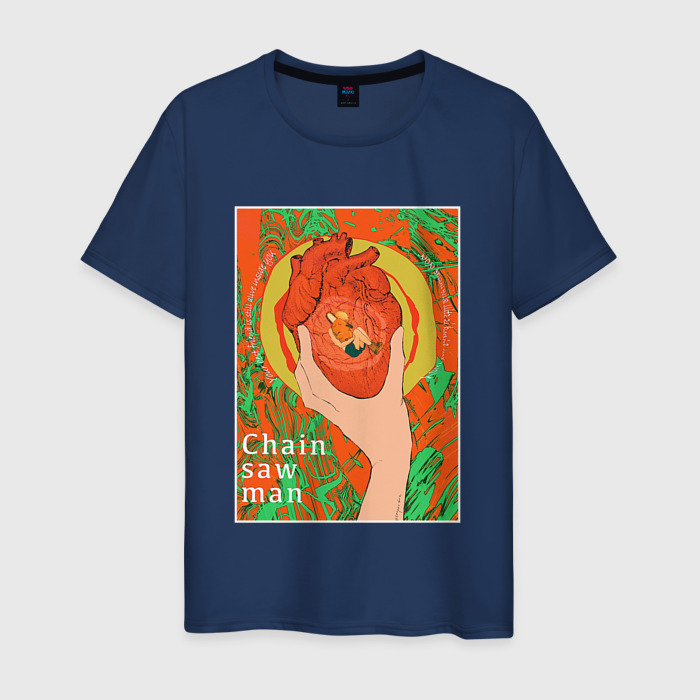 Мужская футболка хлопок Человек Бензопила фото