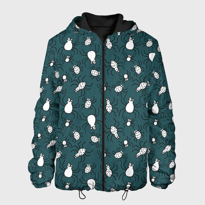 Мужская куртка 3D Пауки скет в полоску фото