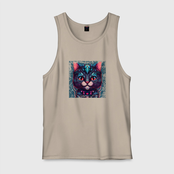 Мужская майка хлопок Котя нейрон N3 фото