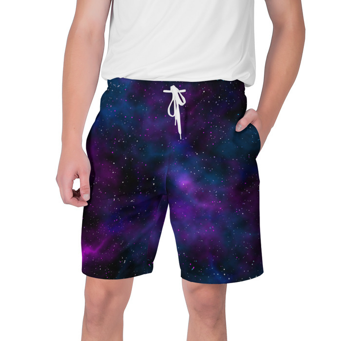 Мужские шорты 3D Космос с галактиками фото