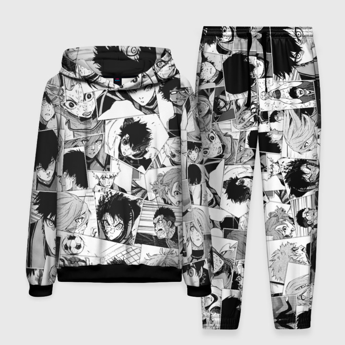 Мужской костюм с толстовкой 3D Blue Lock Pattern фото