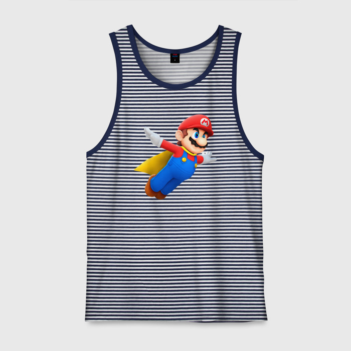 Мужская майка хлопок Марио в полёте фото