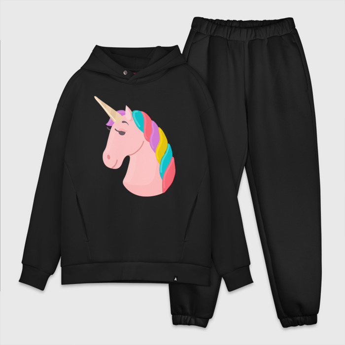 Мужской костюм oversize хлопок Добрейший единорог фото