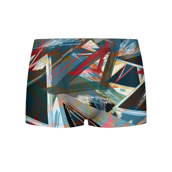 Мужские трусы 3D Абстрактный многоцветный  узор фото