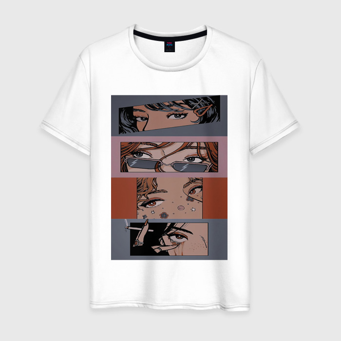 Мужская футболка хлопок Женские глаза фото