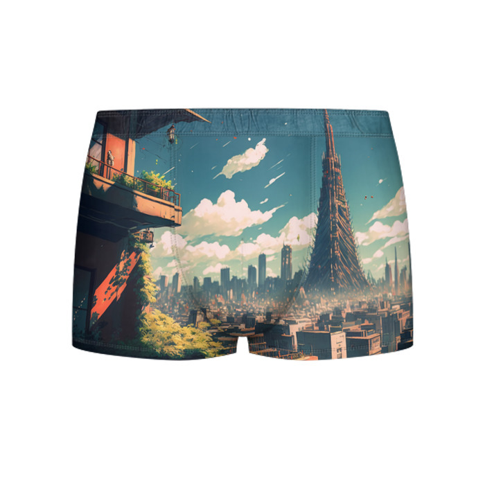 Мужские трусы 3D Вид на Токио будущего фото