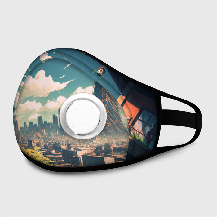 Маска из неопрена Вид на Токио будущего фото