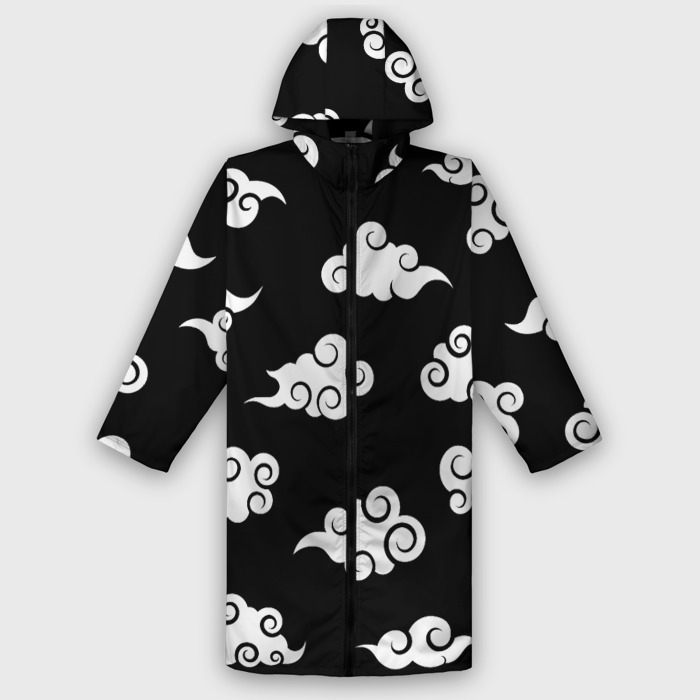 Дождевик унисекс 3D Белые японские облака фото