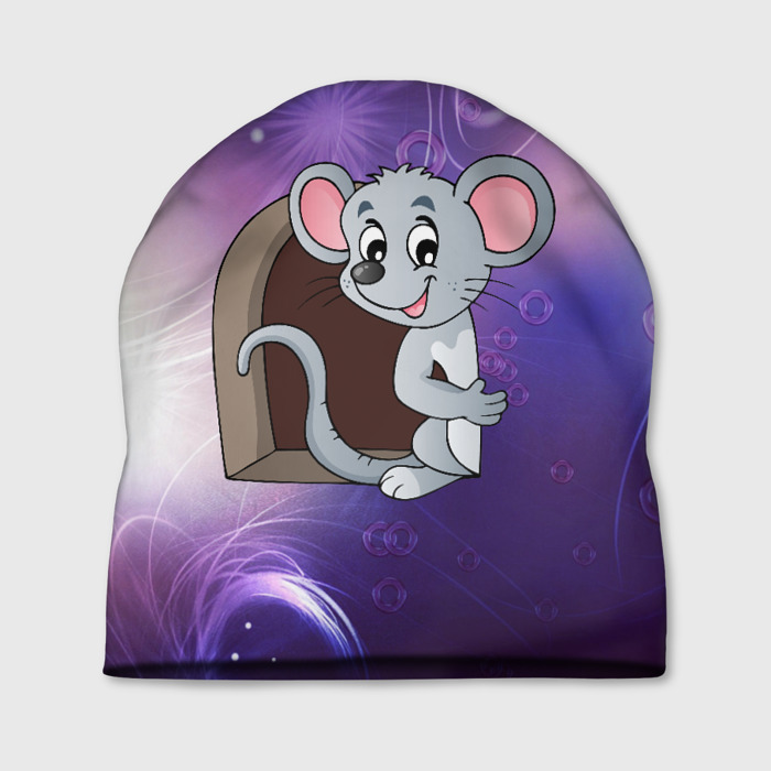 Шапка 3D Мышонок в космосе фото