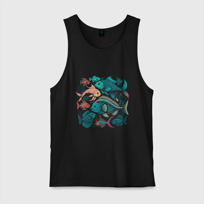 Мужская майка хлопок Рыбный день фото