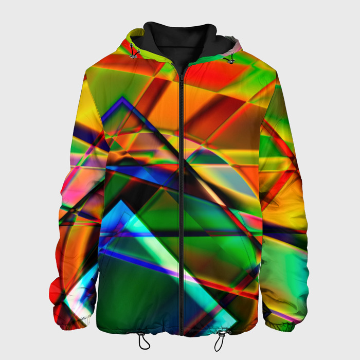 Мужская куртка 3D Разноцветное стекло фото