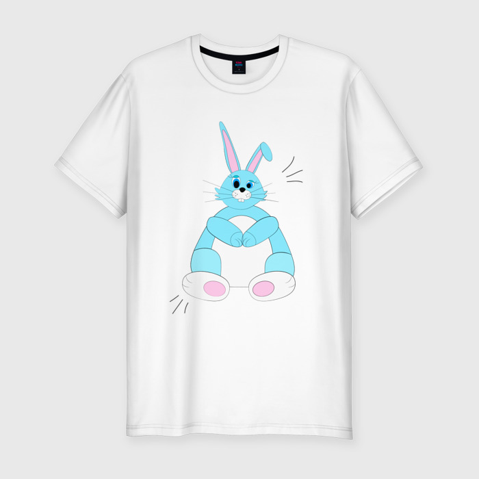 Мужская футболка хлопок Slim Косой кролик фото