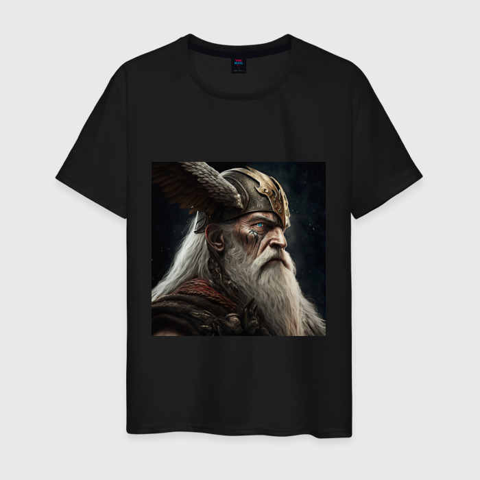 Мужская футболка хлопок Викинг дикарь фото