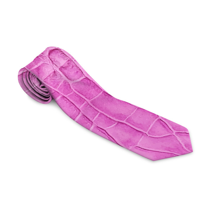 Галстук 3D Кожа   текстура   pink фото