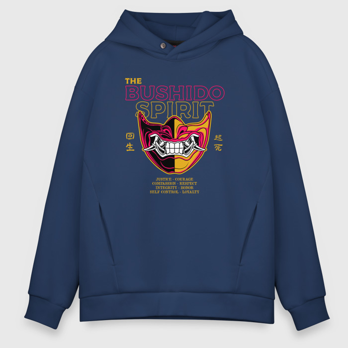 Мужское худи Oversize хлопок Кодекс самурая фото