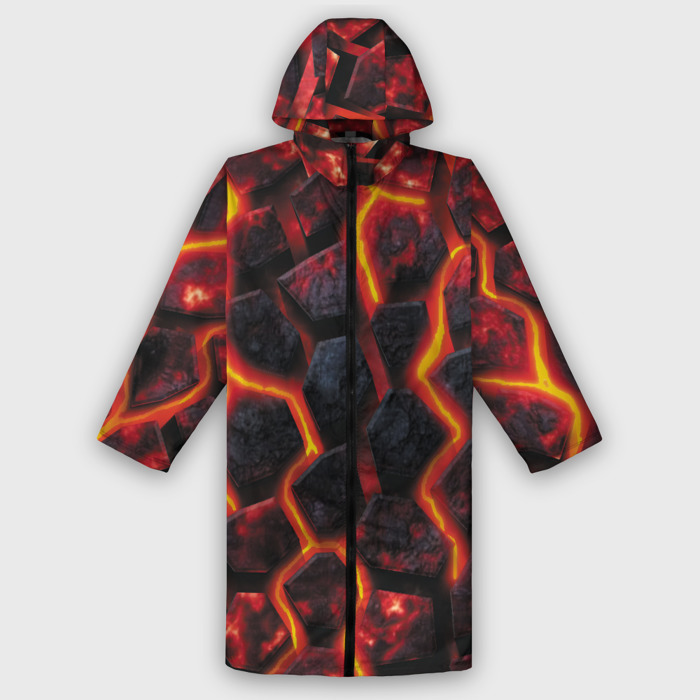 Дождевик унисекс 3D Течёт лава фото
