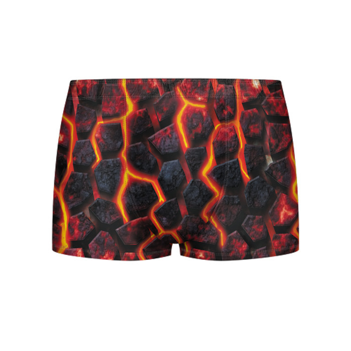 Мужские трусы 3D Течёт лава фото
