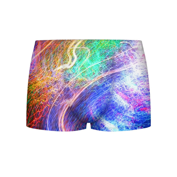 Мужские трусы 3D Абстрактные разноцветные молнии фото