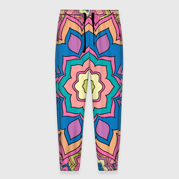 Мужские брюки 3D Цветочный разноцветный паттерн фото