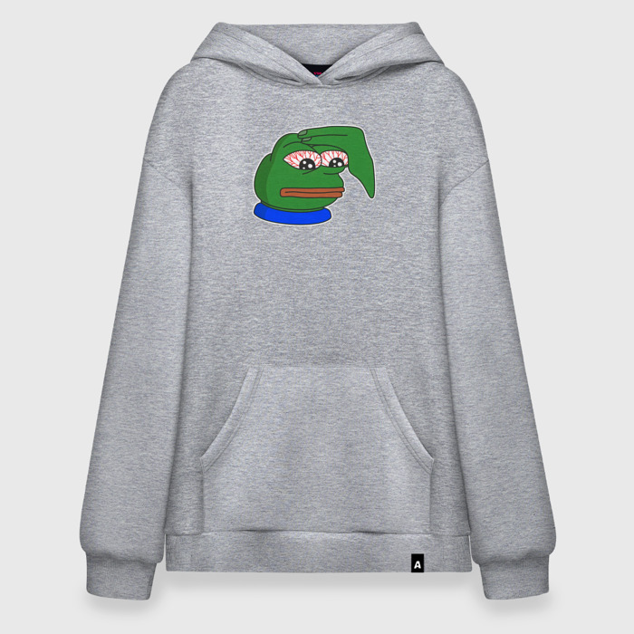 Худи SuperOversize хлопок Лягушонок Пепе в полной безысходности фото