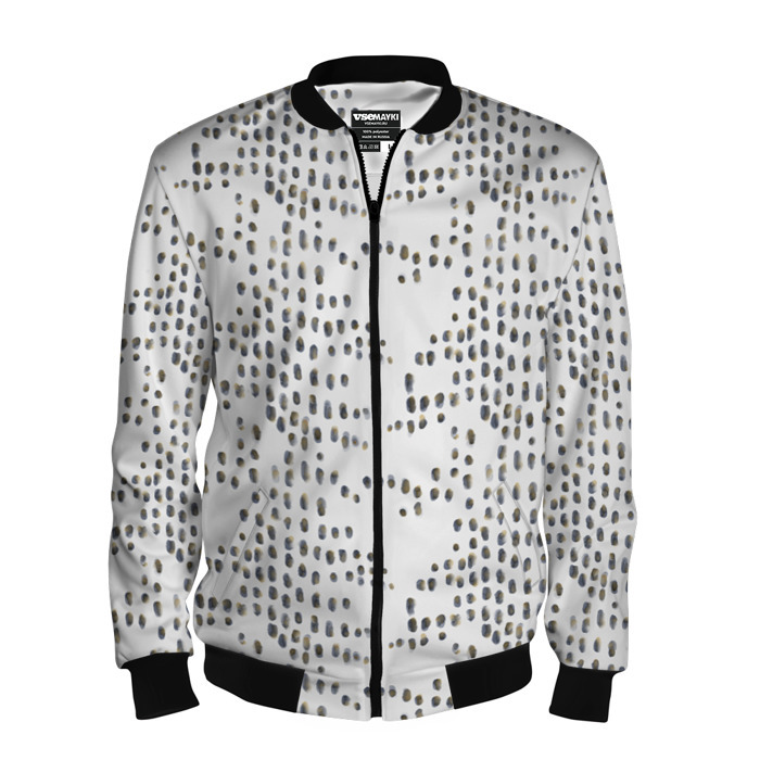 Мужской бомбер 3D паттерн с акварельными каплями фото