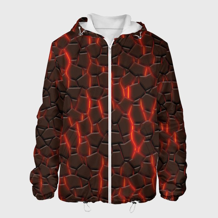 Мужская куртка 3D Лава и камни фото