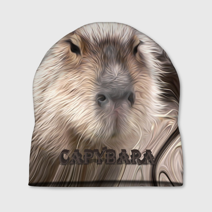 Шапка 3D Капибара, портрет фото