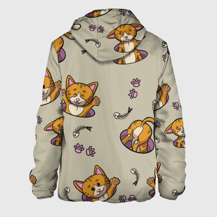 Мужская куртка 3D Эмоциональный котик фото