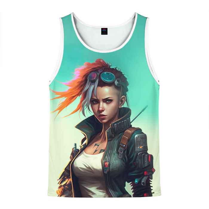 Мужская майка 3D Girl art Cyberpunk фото