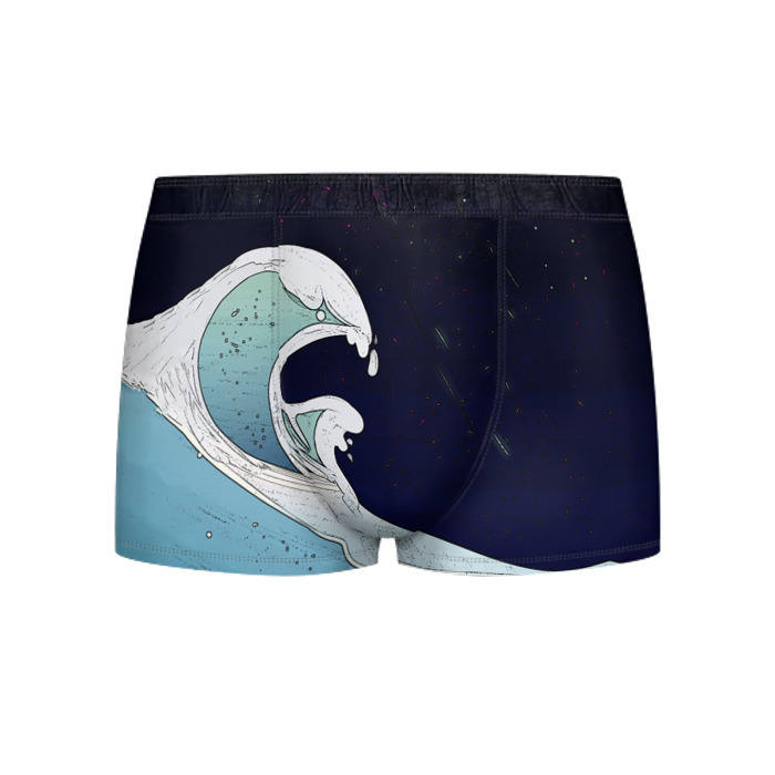 Мужские трусы 3D Звезды и волны фото