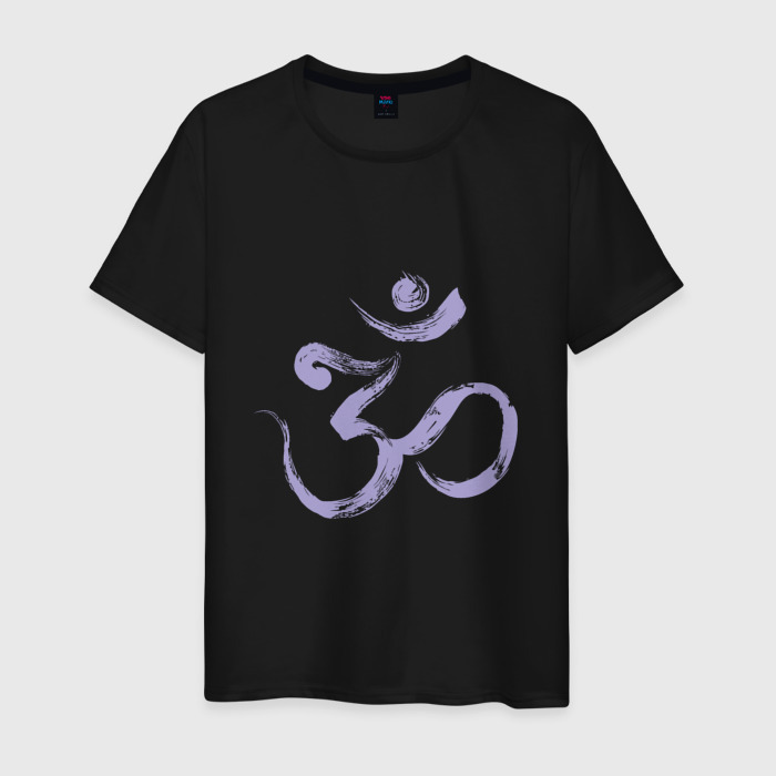 Мужская футболка хлопок Ом мантра фото