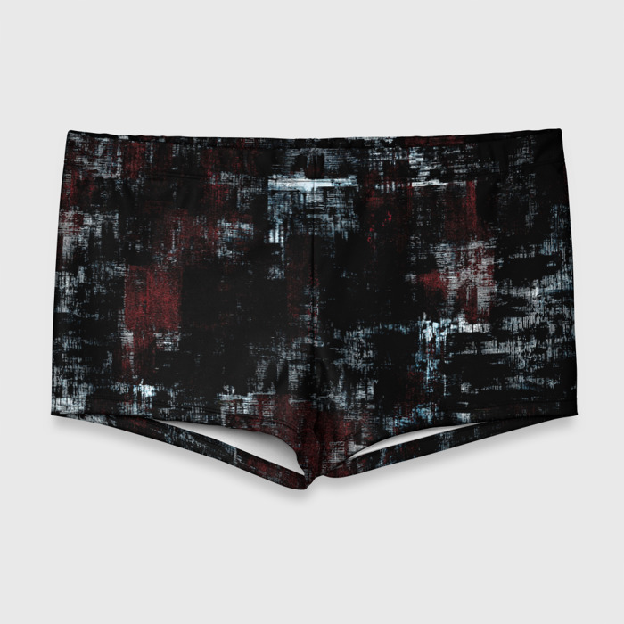 Мужские купальные плавки 3D Пересечение разноцветных полос фото