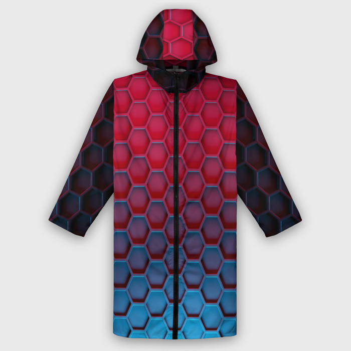 Дождевик унисекс 3D Битва градиентов брони фото