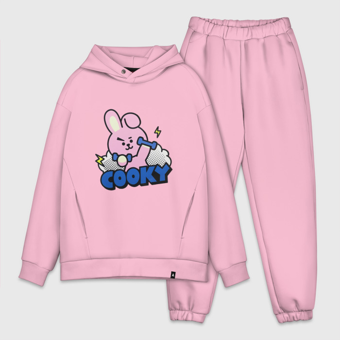 Мужской костюм oversize хлопок Cooky BT21 Jungkook фото