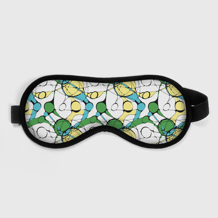 Маска для сна 3D Цветной нейрографический узор фото