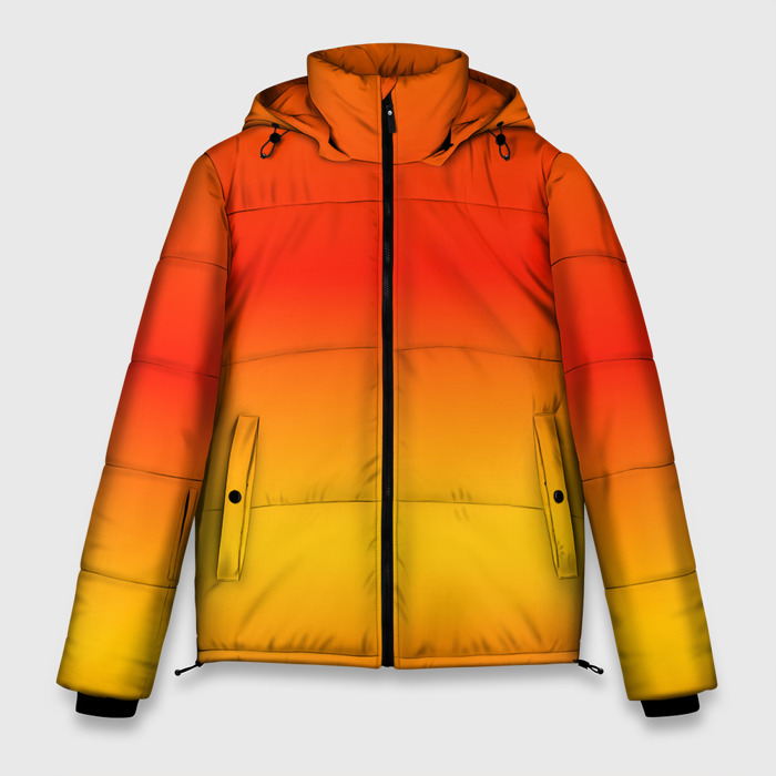 Мужская зимняя куртка 3D Переливы оранжевого фото