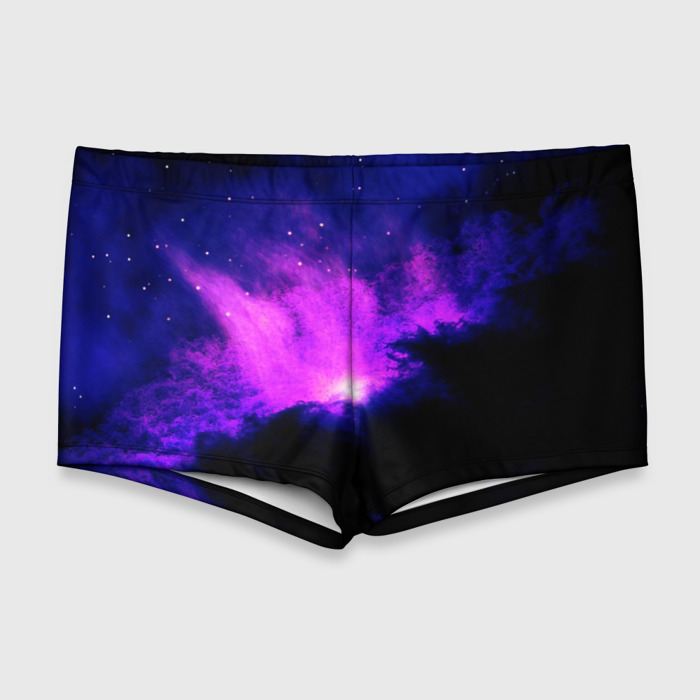 Мужские купальные плавки 3D неоновый туманный космос фото