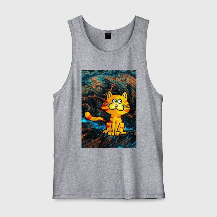 Мужская майка хлопок Кот компот фото