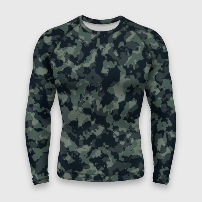 Мужской рашгард 3D Болотный камуфляж фото