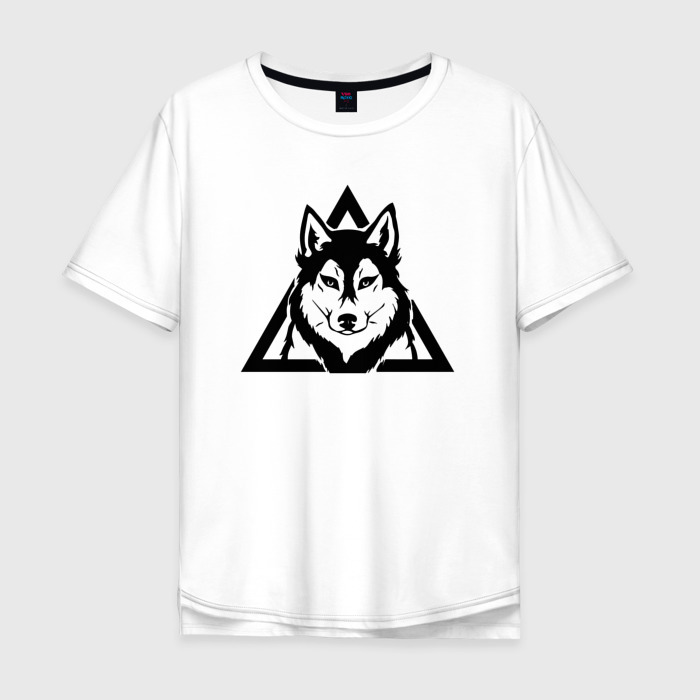 Мужская футболка хлопок Oversize Сибирский Husky фото
