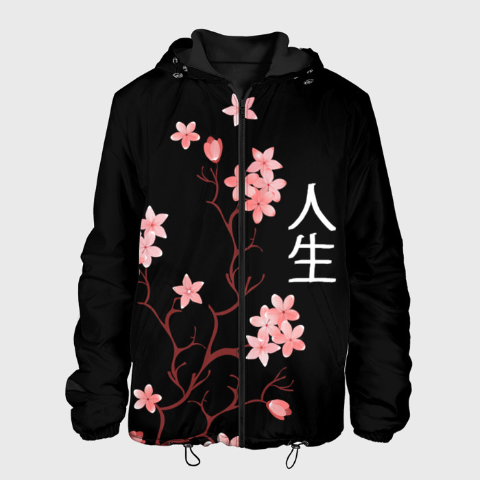 Мужская куртка 3D Сакура, дерево жизни фото